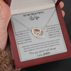 To My Beautiful Wife, Interlocking Hearts Necklace, Customized Pendant For Her, Jewelry For Her, Birthday Gift, Anniversary, Christmas, Gift For Her, Valentine's Day