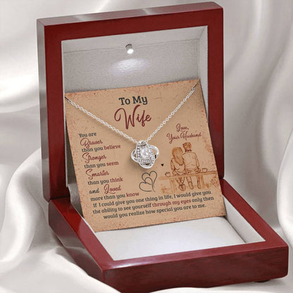To My Wife You Are Special to Me Silver Knot Pendant, Gift for Wife for Christmas, Valentine's Day, Anniversary, Couple Collection, Necklace With Message Card