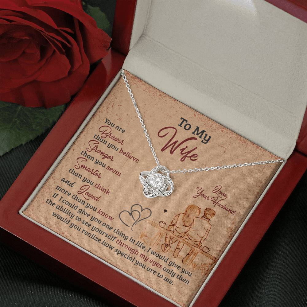 To My Wife You Are Special to Me Silver Knot Pendant, Gift for Wife for Christmas, Valentine's Day, Anniversary, Couple Collection, Necklace With Message Card