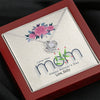 Love You Mom, Customized Knot Pendant With Message Card, Silver Necklace, Jewelry For Mom, Gift For Mother's Day