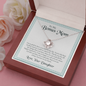 To My Bonus Mom, Love Knot Necklace With You Are The Best Mother Anyone Could've Asked For Message Card, Mother's Day Gift, Pendant For Her, Birthday, Anniversary, Gift For Her, Jewelry For Her