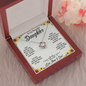 To Our Beautiful Daughter, Love Knot Necklace With Know That We Love You Message Card, Daughter's Day, Birthday Gift For Her, Jewelry For Her, Necklace For Her, Pendant For Her