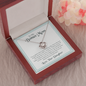To My Bonus Mom, Love Knot Necklace With You Are The Best Mother Anyone Could've Asked For Message Card, Mother's Day Gift, Pendant For Her, Birthday, Anniversary, Gift For Her, Jewelry For Her