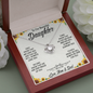 To Our Beautiful Daughter, Love Knot Necklace With Know That We Love You Message Card, Daughter's Day, Birthday Gift For Her, Jewelry For Her, Necklace For Her, Pendant For Her