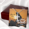 To My Dad, Artisan Crafted Cross Necklace With You're The Best Dad Ever Message Card, Father's Day Gift For Him, Customized Message Card, Artisan-Crafted Stainless Steel Cross Necklace, Jewelry For Him