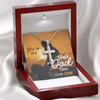 To My Dad, Artisan Crafted Cross Necklace With You're The Best Dad Ever Message Card, Father's Day Gift For Him, Customized Message Card, Artisan-Crafted Stainless Steel Cross Necklace, Jewelry For Him