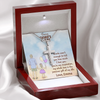 To My Father, Artisan Crafted Cross Necklace With Word's Aren't Enough To Tell You How Much I Love You Message Card, Father's Day Gift For Him, Jewelry For Him, Customized Message Card