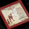 Dear Dad, Artisan Crafted Cross Necklace With Thank You For Showing Me This Great Game Message Card, Father's Day Gift For Him, Jewelry For Him, Customized Message Card