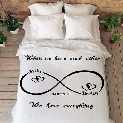 Infinity Love Personalized Blanket