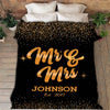 Custom Couple Blanket With Name And Wedding Year