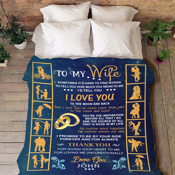 Premium Personalized Blanket for Wife