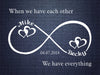 Custom Infinity Love Canvas Wallart