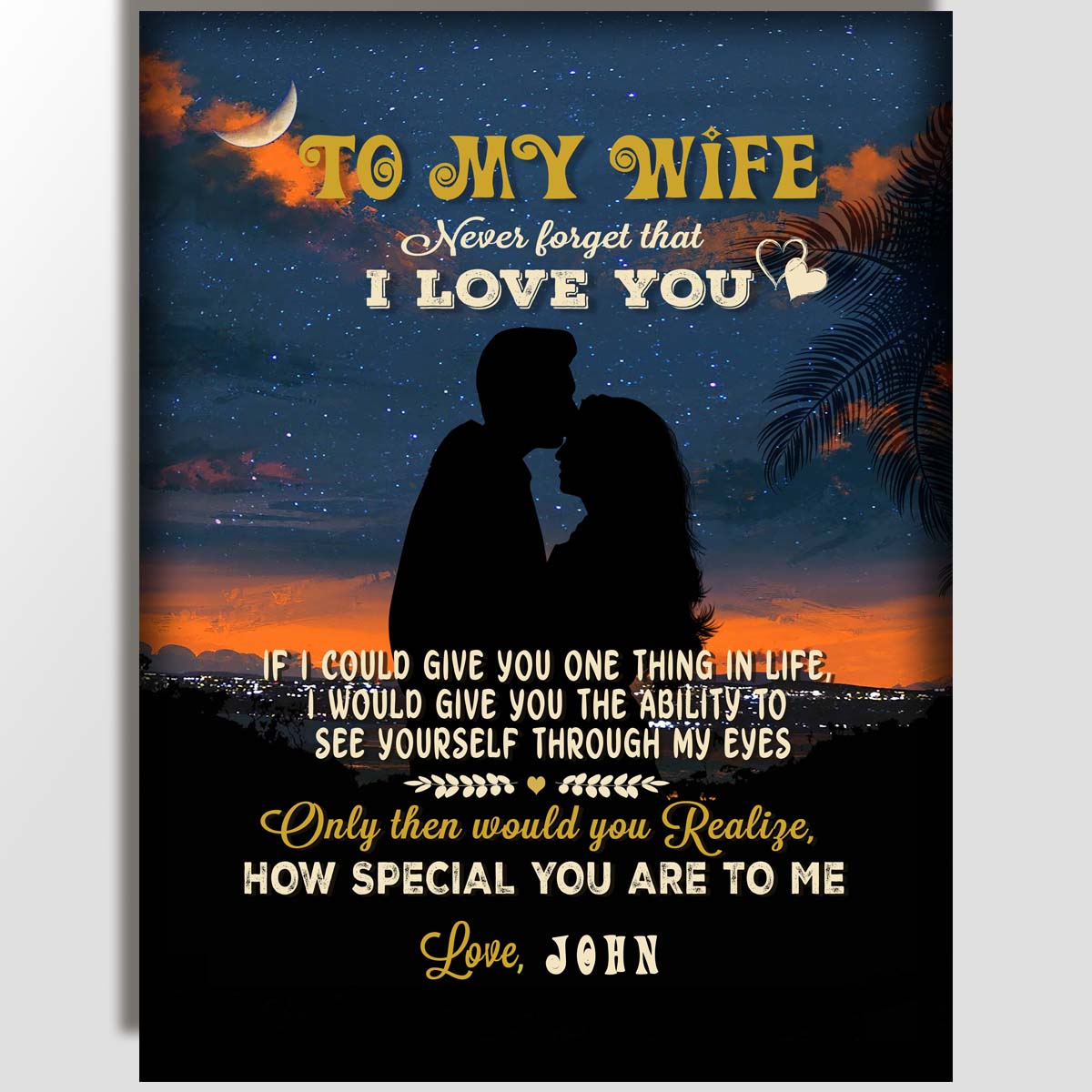 Premium Personalized Blanket"To My Wife"