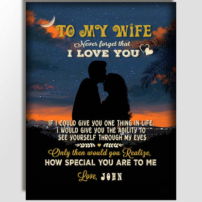 Premium Personalized Blanket"To My Wife"