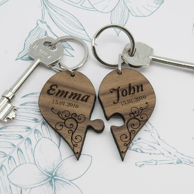 Personalised Couples Key Chain