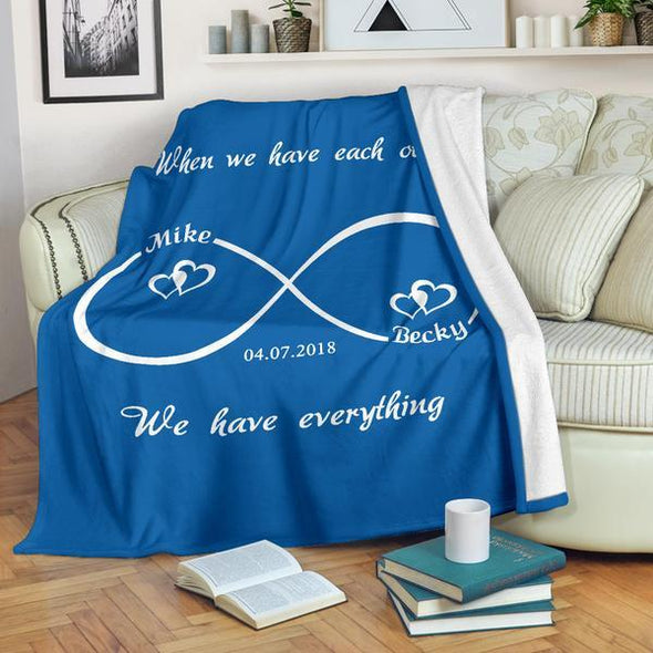 Infinity Love Personalized Blanket