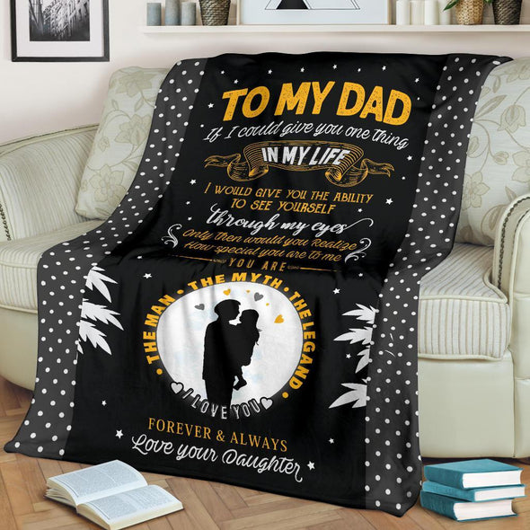 Father's Day Special **The Man The Myth The Legend** Fleece Blanket