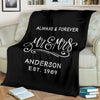 Always & Forever Personalized Couple Blanket With Name And Wedding Year