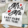 Mr & Mr Personalized LGBT Blanket With Name And Wedding Year