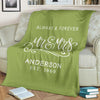 Always & Forever Personalized Couple Blanket With Name And Wedding Year