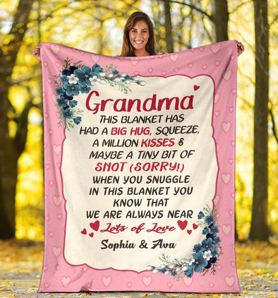 Personalized Grandma/Nana/Papa Quoted Blanket With GrandKinds/Kids Name