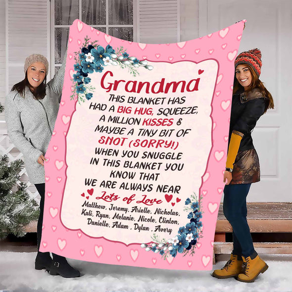 Personalized Grandma/Nana/Papa Quoted Blanket With GrandKinds/Kids Name