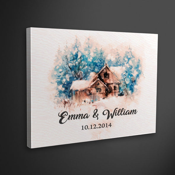 Customized Couple Sweet Home Canvas