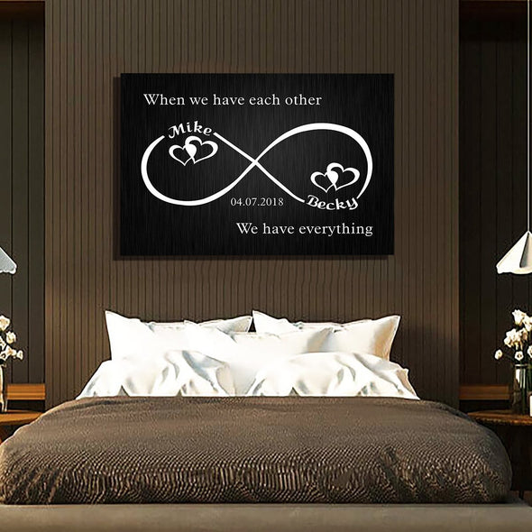 Custom Infinity Love Canvas Wallart