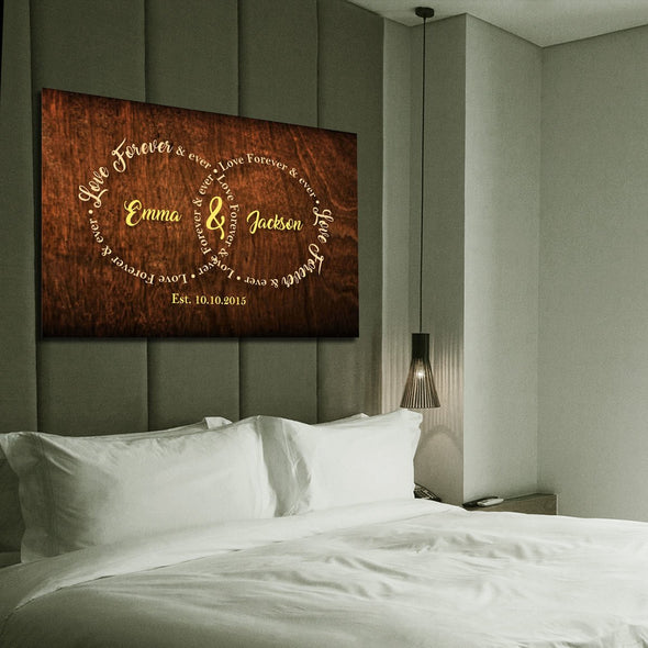 "Love Forever & Ever" Couple Wall Art