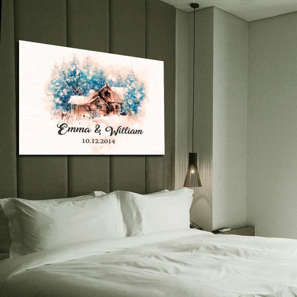 Customized Couple Sweet Home Canvas