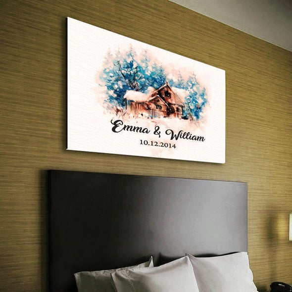 Customized Couple Sweet Home Canvas