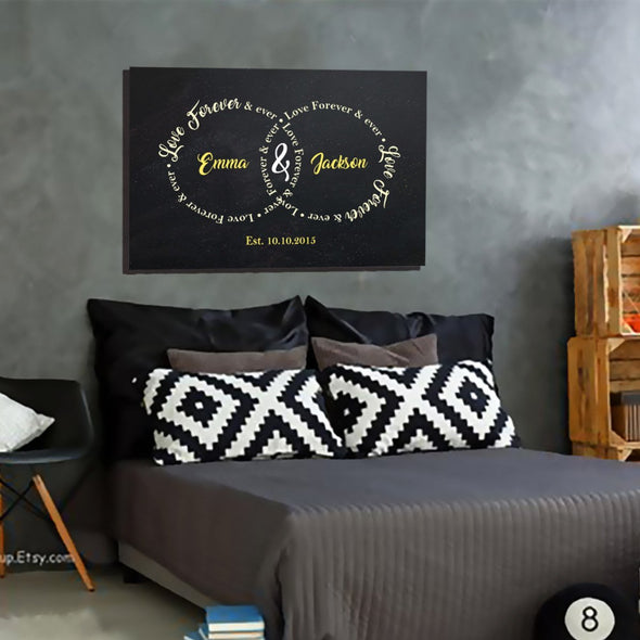 "Love Forever & Ever" Couple Wall Art