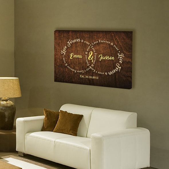 "Love Forever & Ever" Couple Wall Art