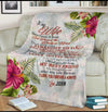 "To My Wife Floral Print" Customized Blanket