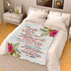 "To My Wife Floral Print" Customized Blanket