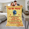 "TO MY WIFE PERSONALIZED" PREMIUM BLANKET