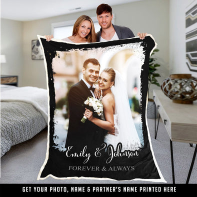 Forever And Always Custom Photo Blanket