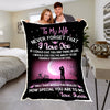 To My Wife Customized Premium Blanket