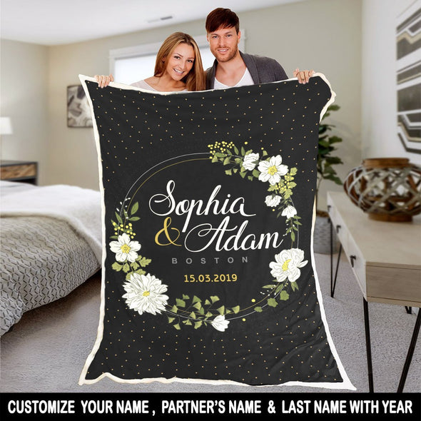 PERSONALIZED BLANKET FOR COUPLES