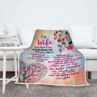 "Love You Always" Customized Cozy Blanket For Couple