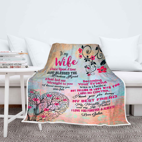"Love You Always" Customized Cozy Blanket For Couple