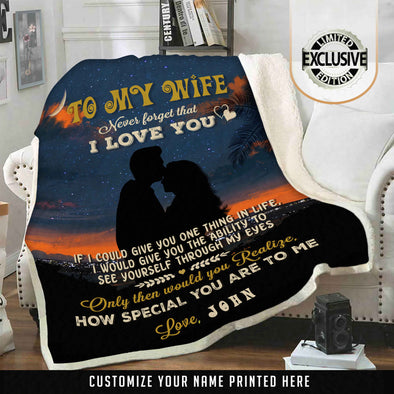 Premium Personalized Blanket"To My Wife"