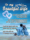 "To My Beautiful Wife" Personalized Blanket